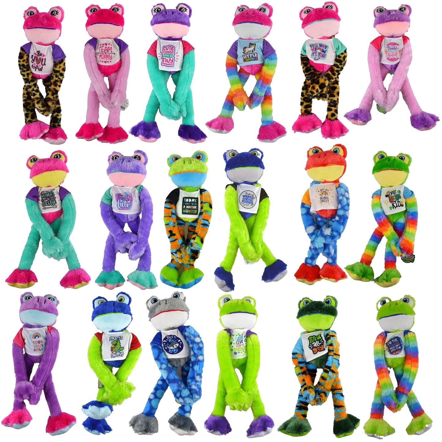 Novelty Closeout - Funky Frog 18" Large Long Arm Plush Toy