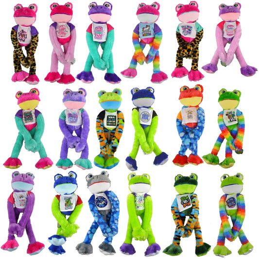 Novelty Closeout - Funky Frog 18" Large Long Arm Plush Toy