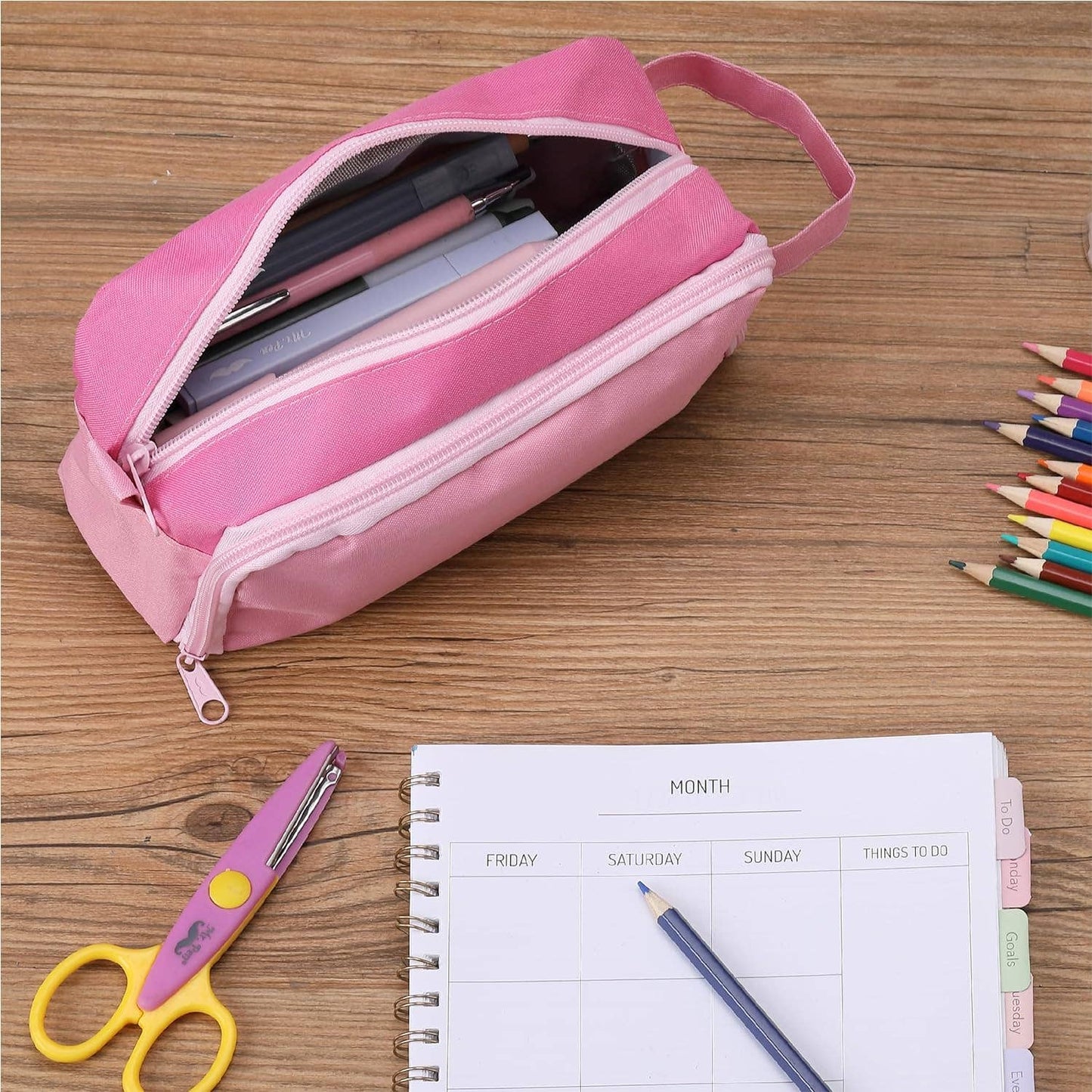 Mr. Pen - Large Capacity Pencil Case - 5 Color Options Available