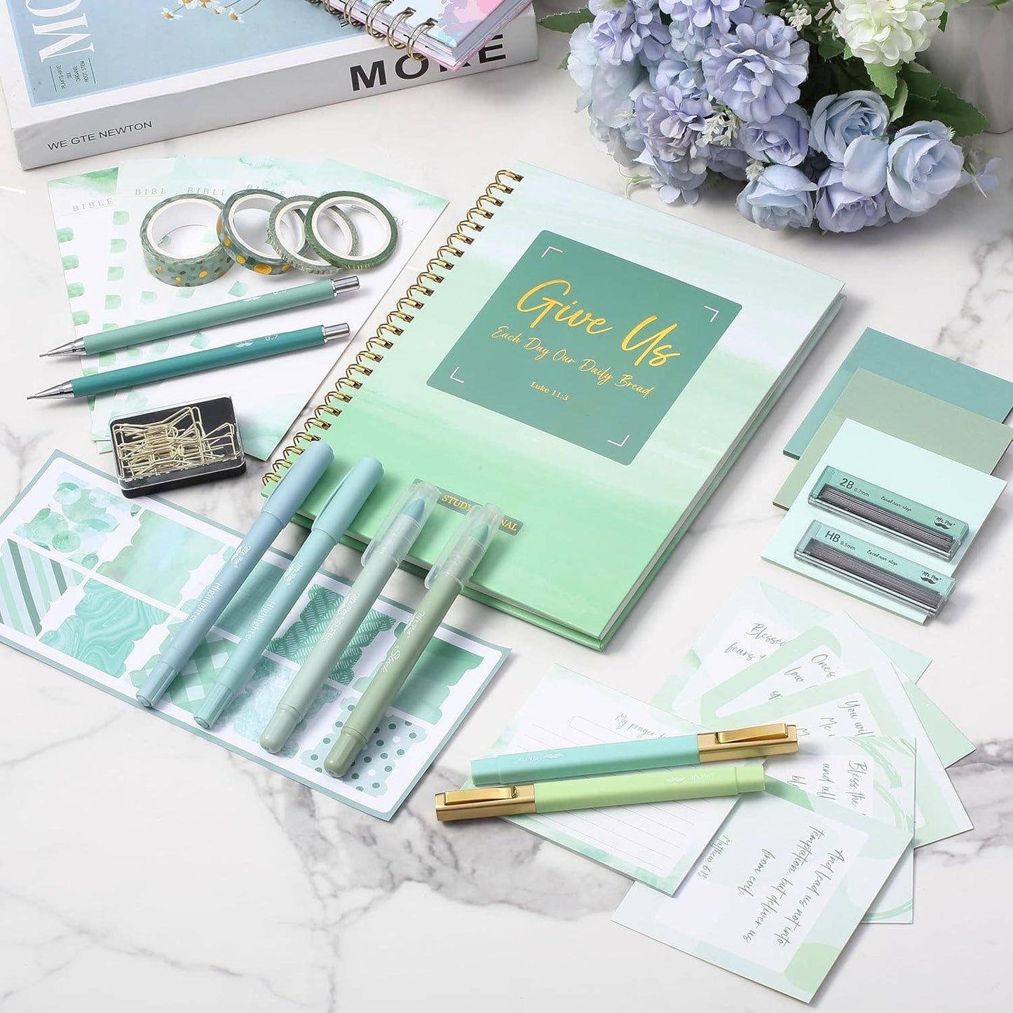 Mr. Pen - Mr. Pen- Bible Journaling Kit for Women, Forest Mist Color