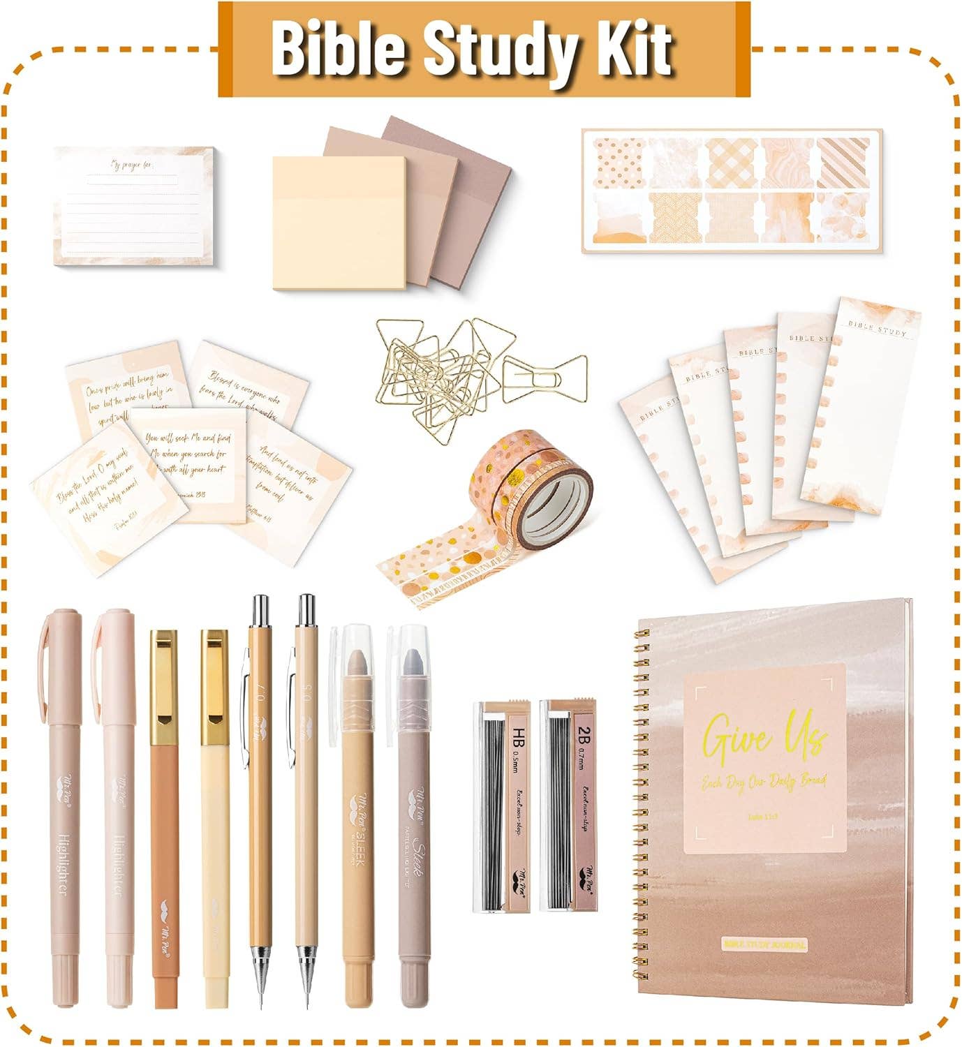 Mr. Pen - Golden Blush Bible Journaling Kit for Women