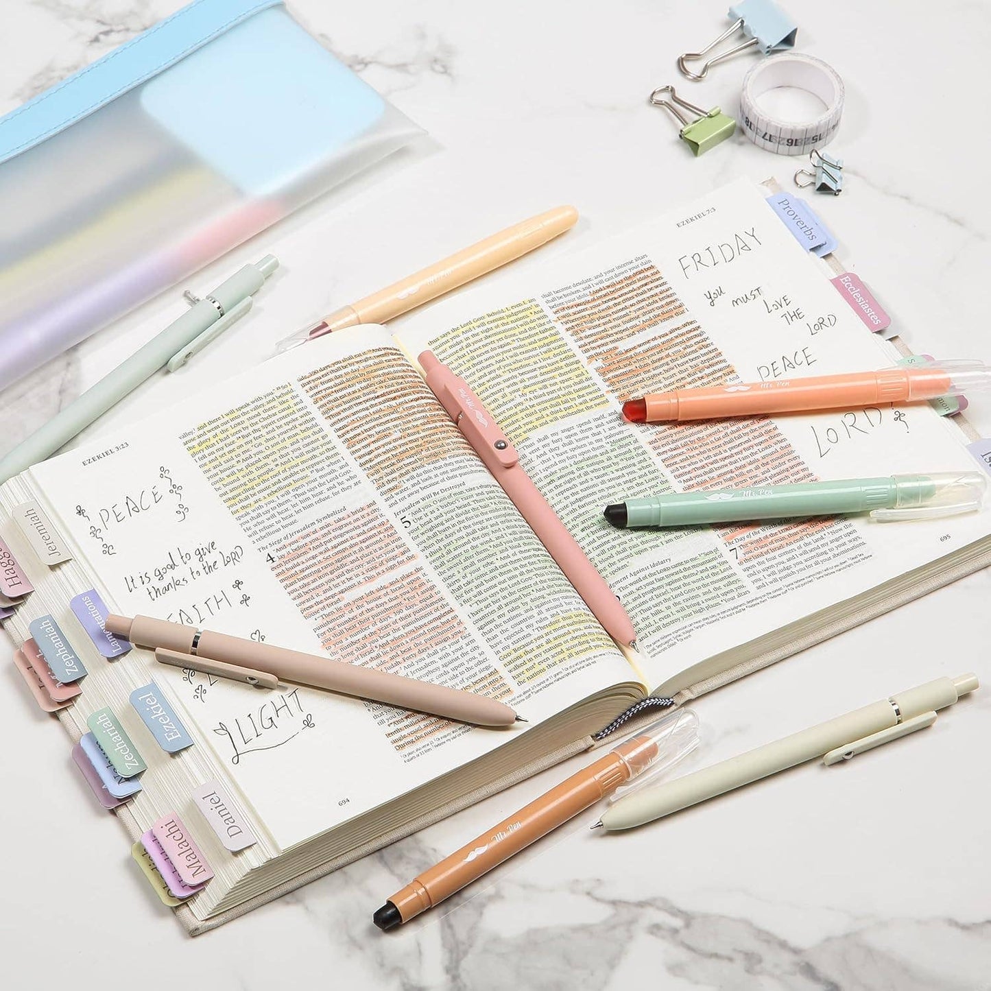 Mr. Pen - Mr. Pen 8-Pack Bible Highlighters and Pens Set