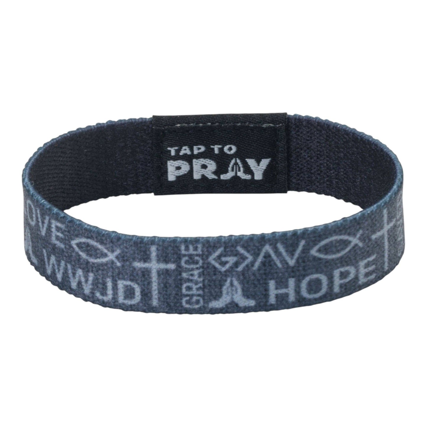 Versible - Tap To Pray® Wristband – Symbols of Faith - Grey