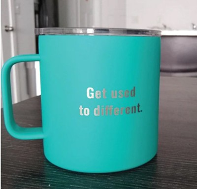 Get Used to Different Stainless Steel Mug, Teal, 16 oz