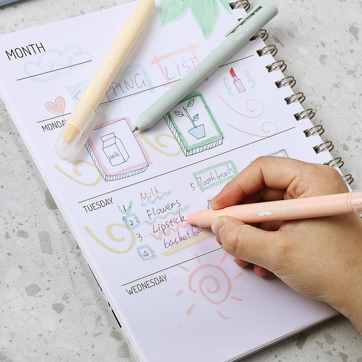 Mr. Pen - Mr. Pen No Bleed Bible Highlighters & Pens - 10 Pack