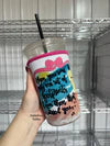 16 oz Ice coffee koozie-  When you only saw one set of footprints