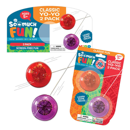 Novelty Closeout - So Much Fun! Yo-Yo Classic Toy 2PC Assortment-