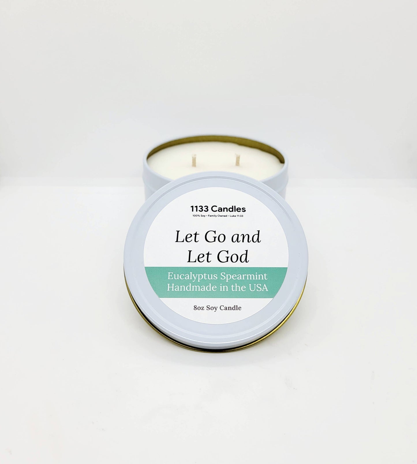 1133 Candles - 8oz Winter Candle Eucalyptus Spearmint | Christian Candle