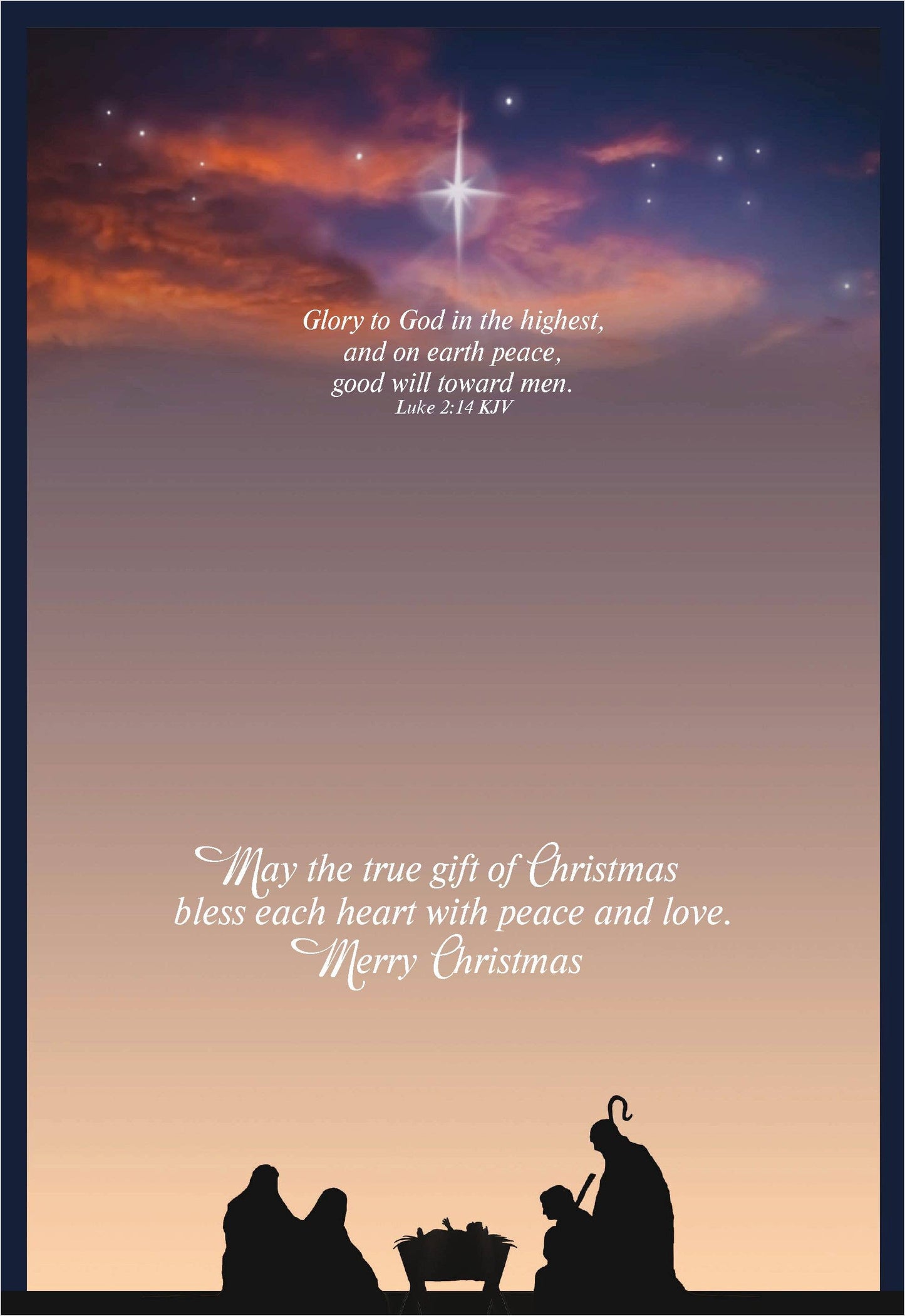 Crown Point Graphics - Religious Boxed Christmas Cards, Peace on Earth, 12 Cards