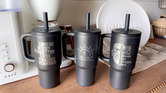 This Little Light of Mine Designs-   black 20 oz tumbler