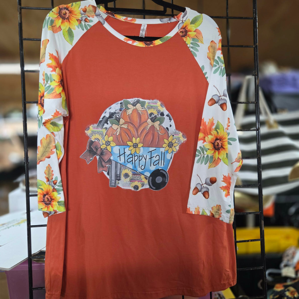 Saving Grace Tee Co- Happy Fall Sunflower
