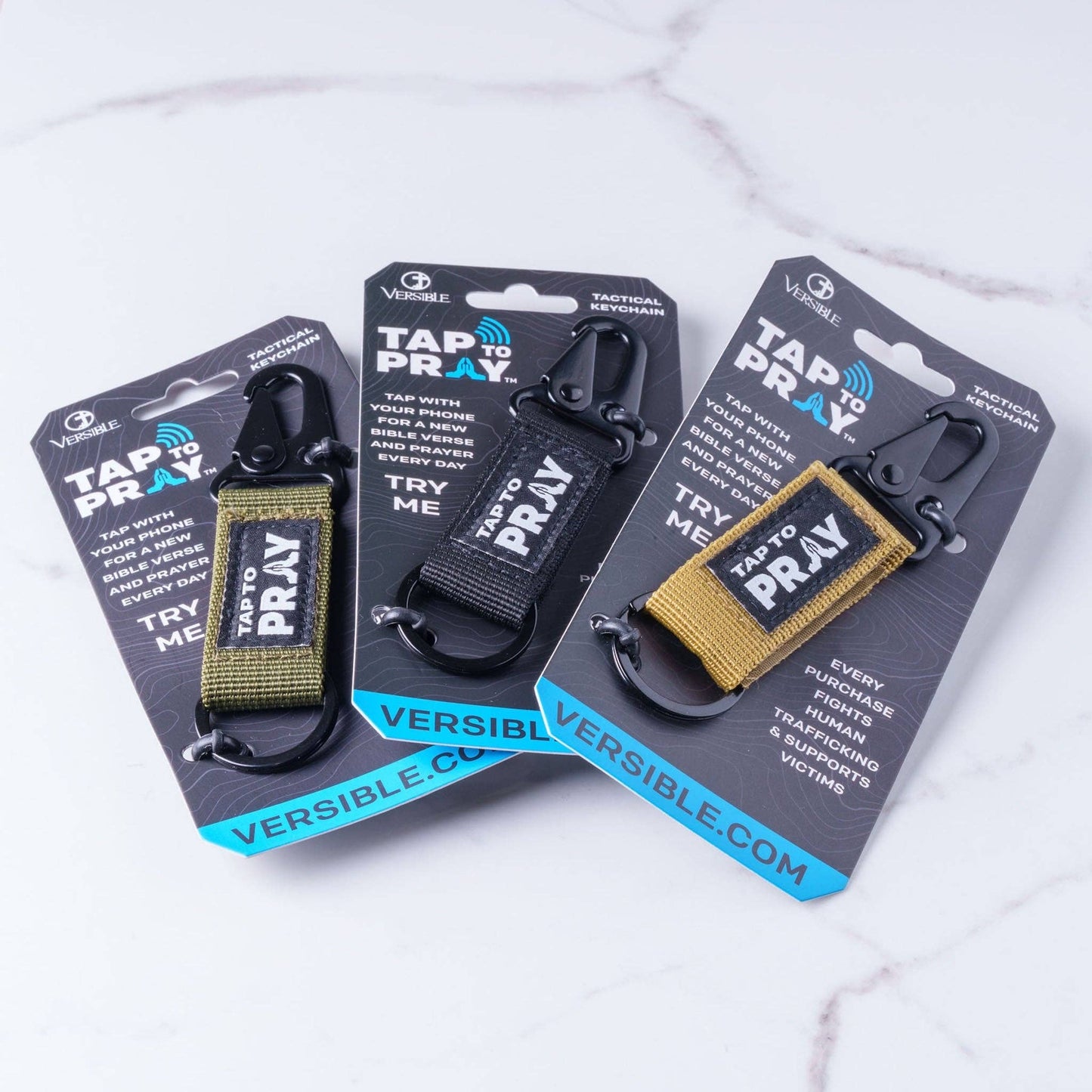 Versible - Tap To Pray® Tactical Carabiner Keychain