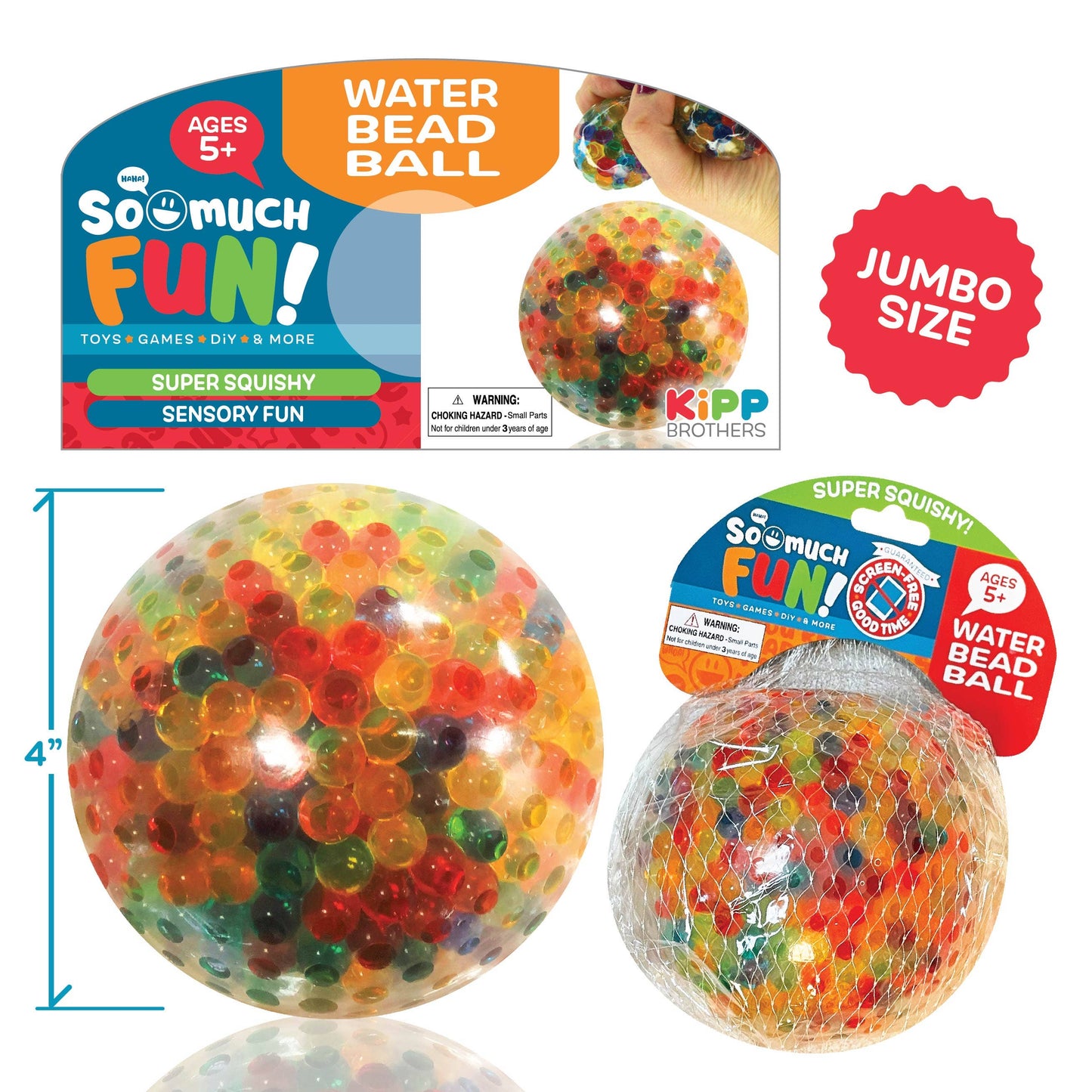 Novelty Closeout - So Much Fun! JUMBO Water Bead Ball Assortment