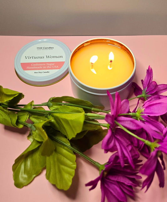 1133 Candles - 8oz Cashmere Sugar Soy Candle | Gift for her