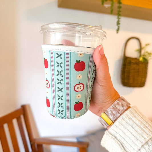 Oak Shore Collective LLC - Apple Girl Autumn | Reusable Coffee Sleeve