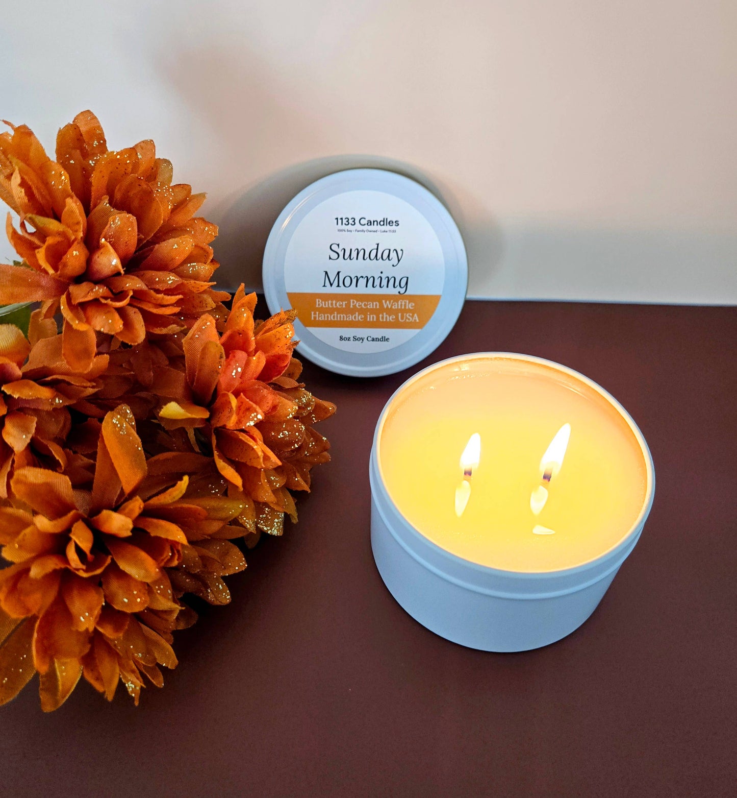 1133 Candles - 8oz Fall Candle | Butter Pecan Waffle | Sunday Morning