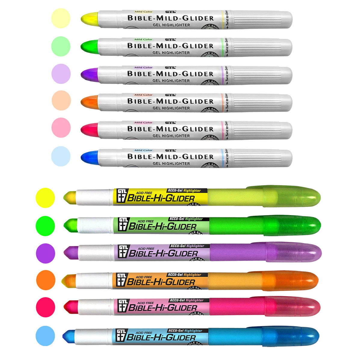 G.T. Luscombe Company, Inc. - Lite & Bright Gel Highlighter Combo Display - 144 Pieces