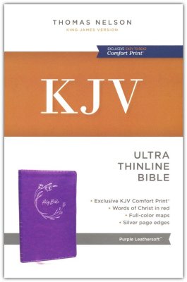 KJV Ultra Thinline Bible, Comfort Print--soft leather-look, purple