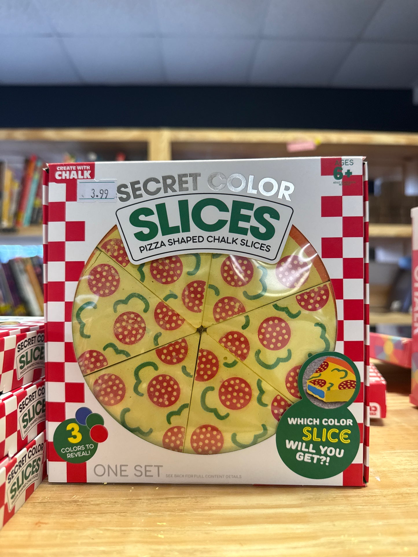 Secret color slices pizza chalk