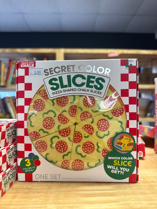 Secret color slices pizza chalk