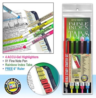 Bible Study Starter Set, Rainbow Bible Tabs