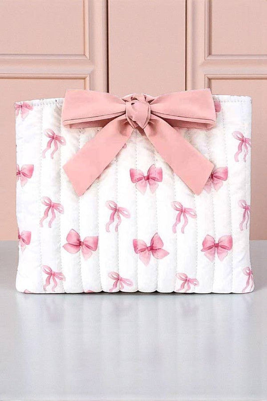 Nash Grey - Esther Pink Bow Print Bible Cover