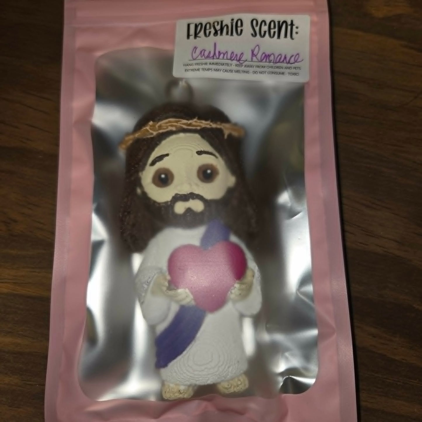 Saving Grace Car Freshie-Jesus holding heart