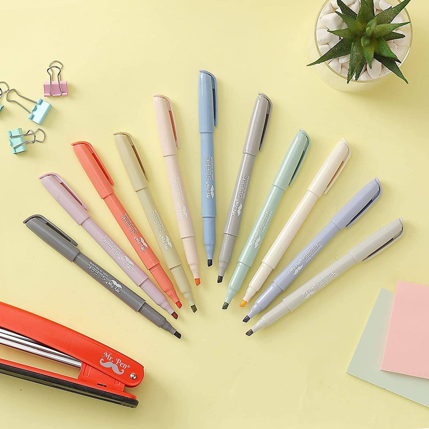 Mr. Pen - Morandi Highlighters 12 Pack Chisel Tip