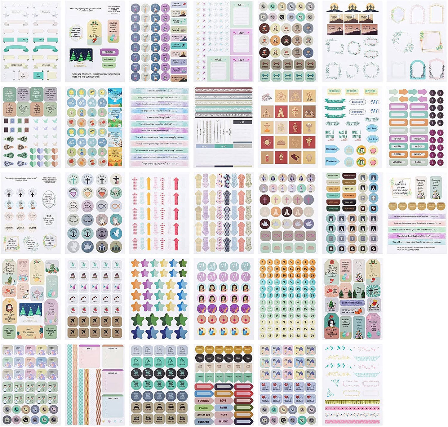 Mr. Pen - Mr. Pen Christian Journaling Stickers - 31 Sheets