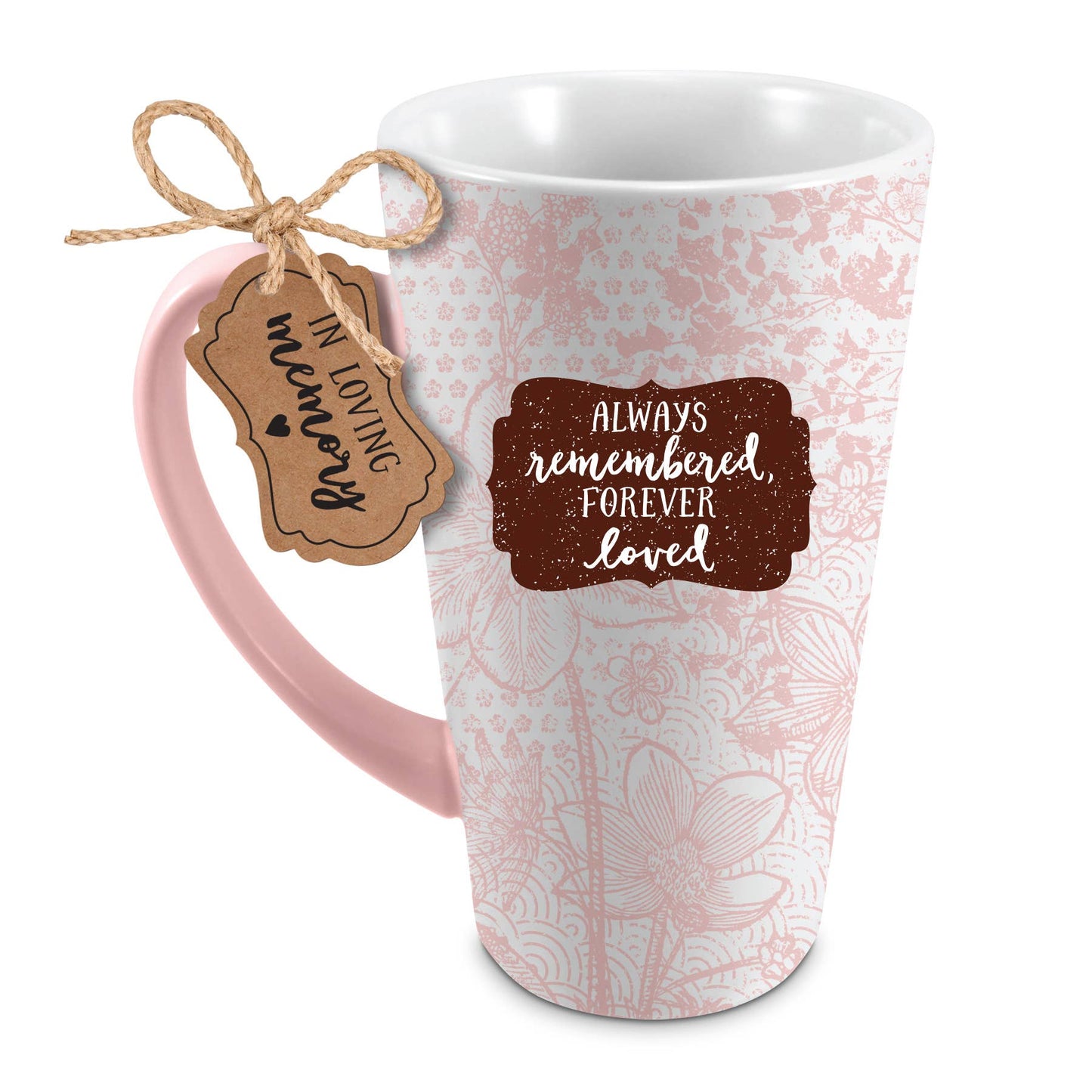 EAST AVENUE - Mug Latte Pretty Prints Blush Ceramic