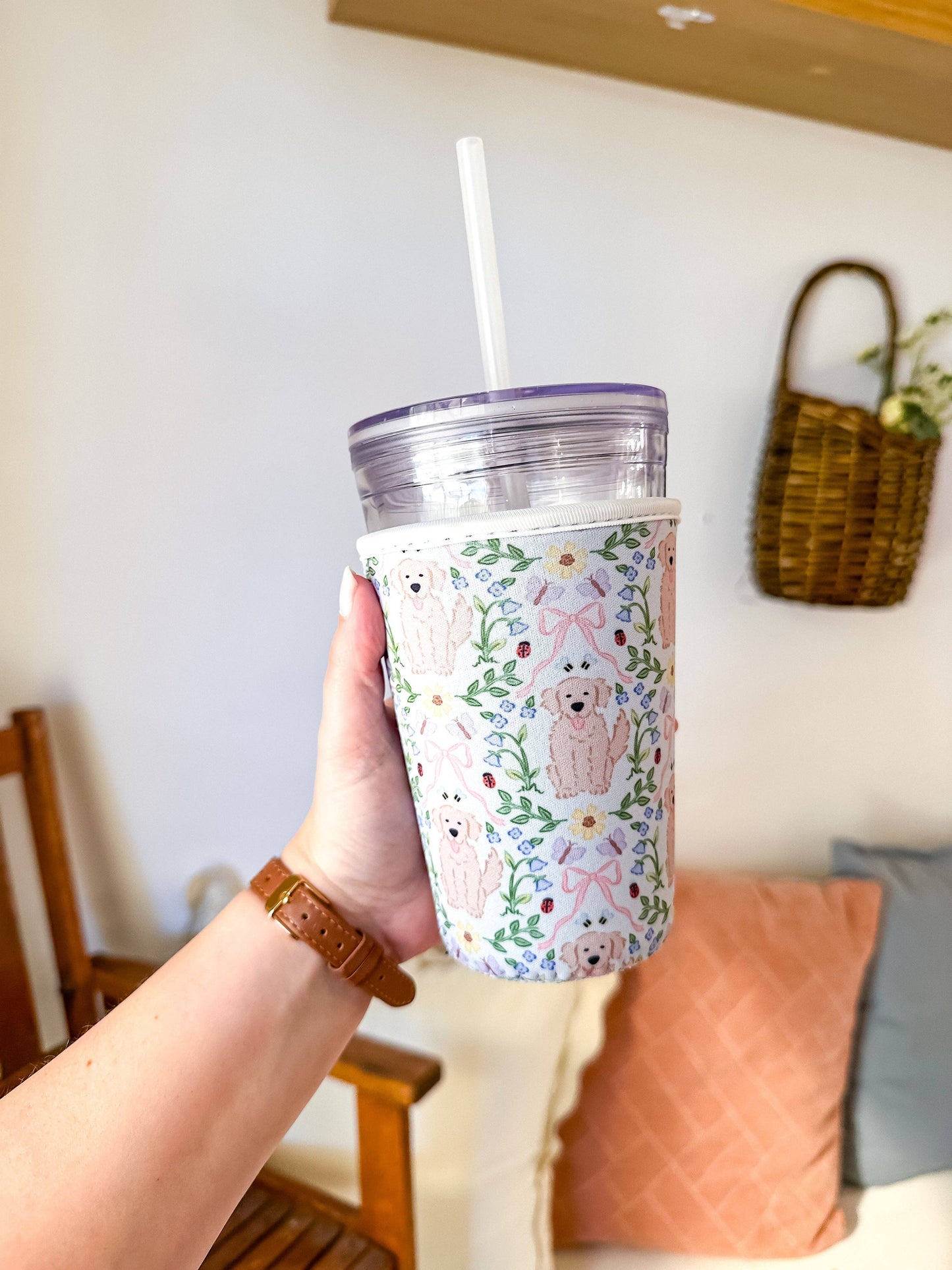 Oak Shore Collective LLC - Golden Retrievers | Reusable Coffee Sleeve