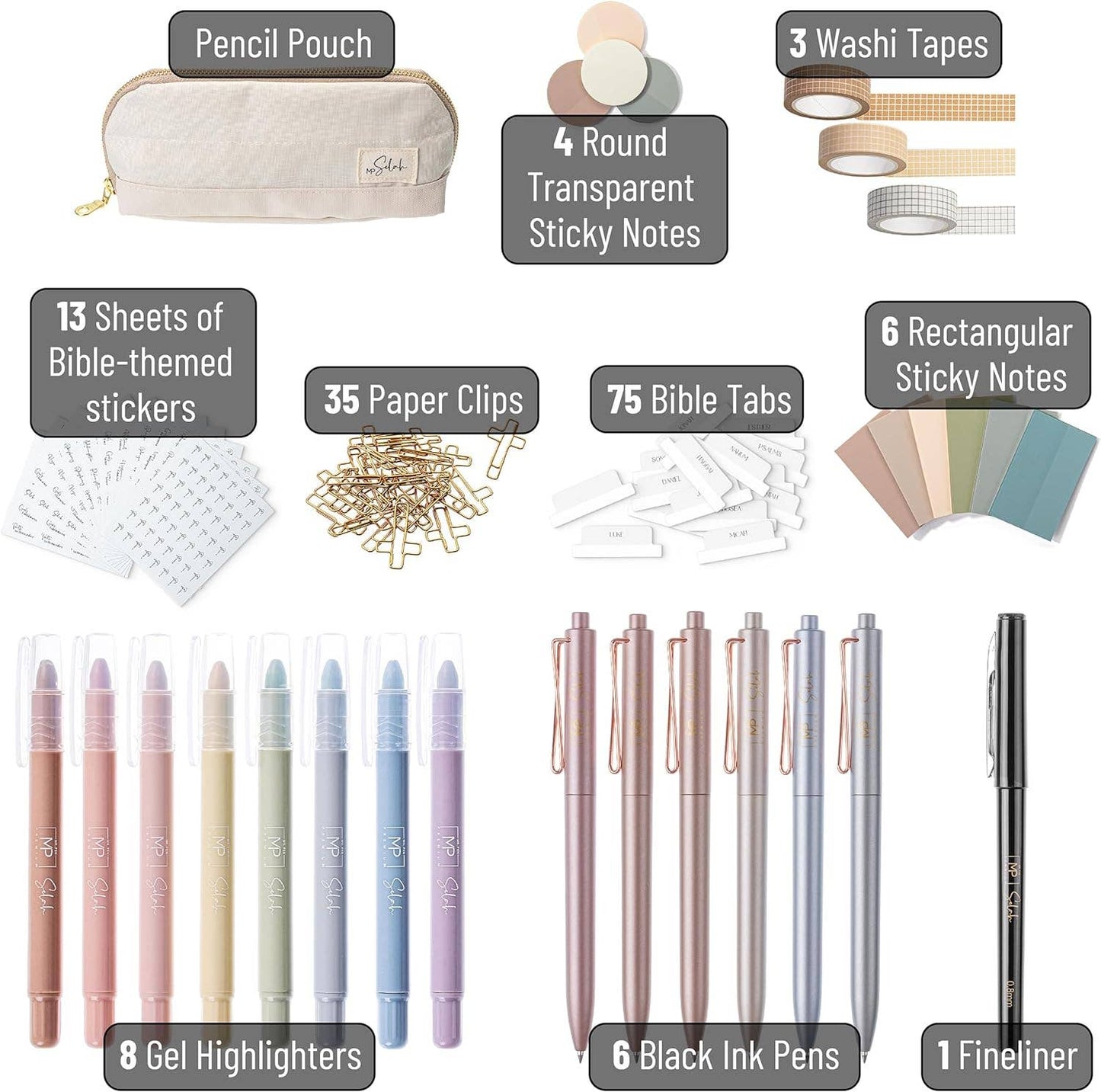 Mr. Pen - Mr. Pen Selah Collection Bible Journaling Set