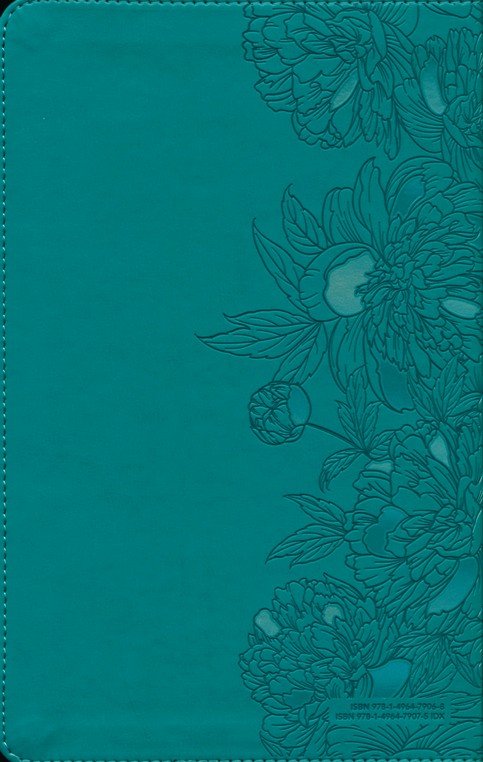 NLT Thinline Center-Column Reference Bible, Filament-Enabled Edition--soft leather-look, peony rich teal