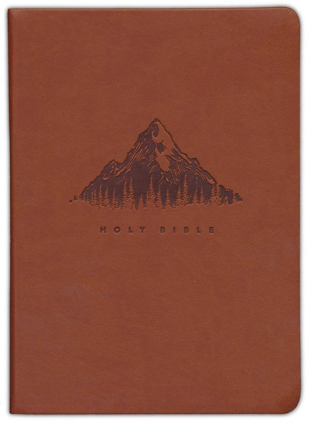 NLT Premium Value Bible, Giant Print, Filament-Enabled--soft leather-look, british tan mountain