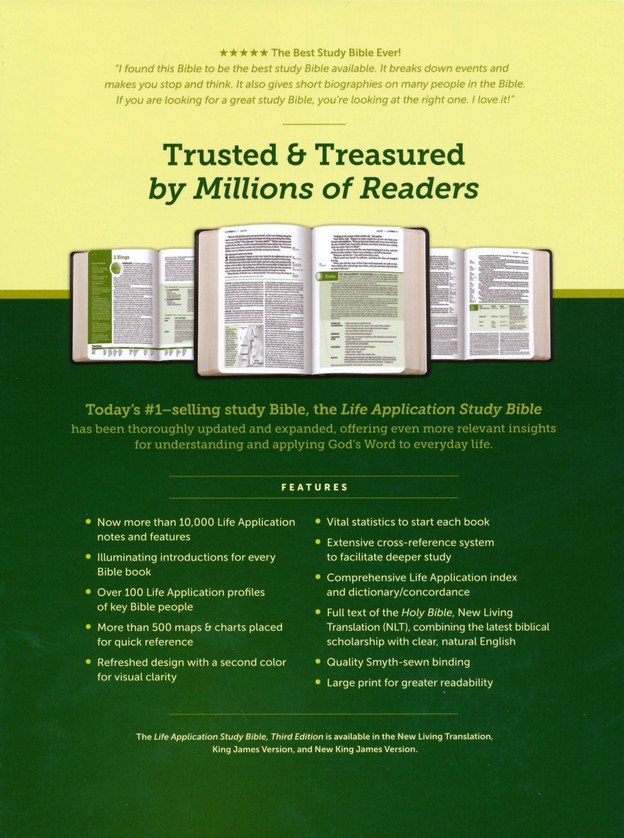 NLT Life Application Large-Print Study Bible, Third Edition--soft leather-look, rustic brown leaf