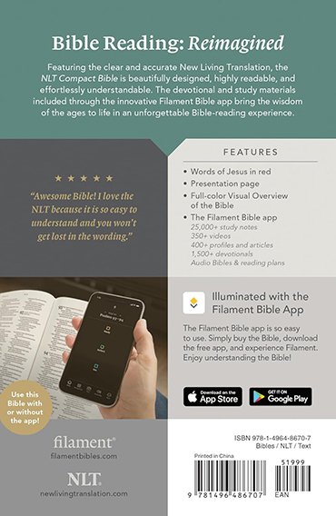 NLT Compact Bible, Filament-Enabled Edition--soft leather-look, holy dusty pink
