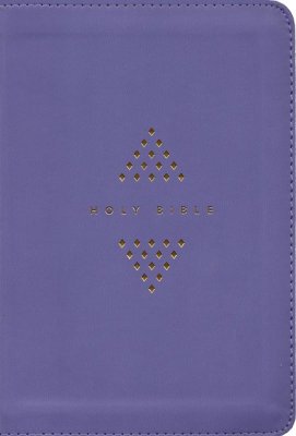 NLT Giant Print Compact Zipper Bible, Filament-Enabled Edition--soft leather-look, diamond lavender (indexed)