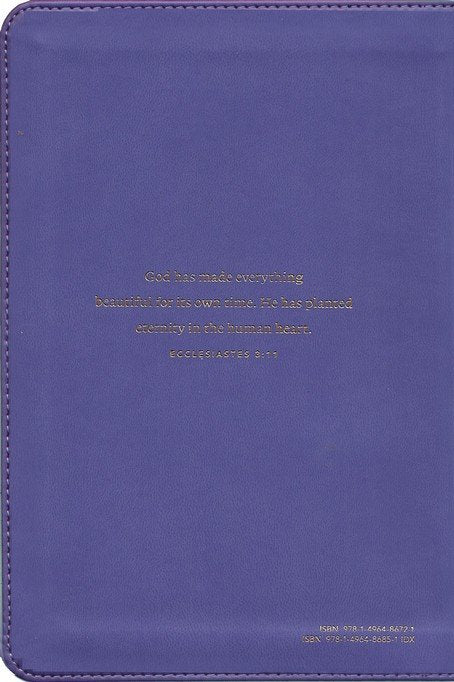 NLT Giant Print Compact Zipper Bible, Filament-Enabled Edition--soft leather-look, diamond lavender (indexed)