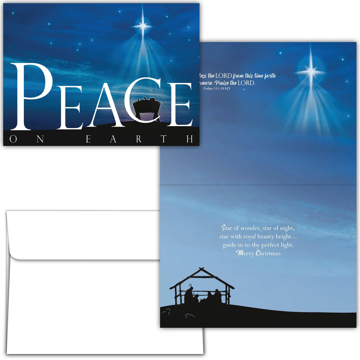 Crown Point Graphics - Religious Boxed Christmas Cards, Peace on Earth, 12 Cards
