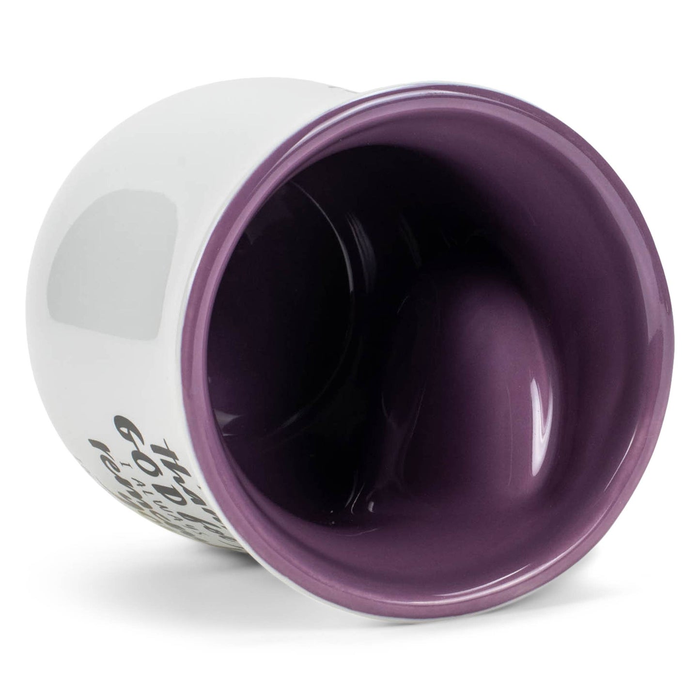 EAST AVENUE - Ceramic Handwarmer Mug Pastor's Wife Floral w/Plum Interior