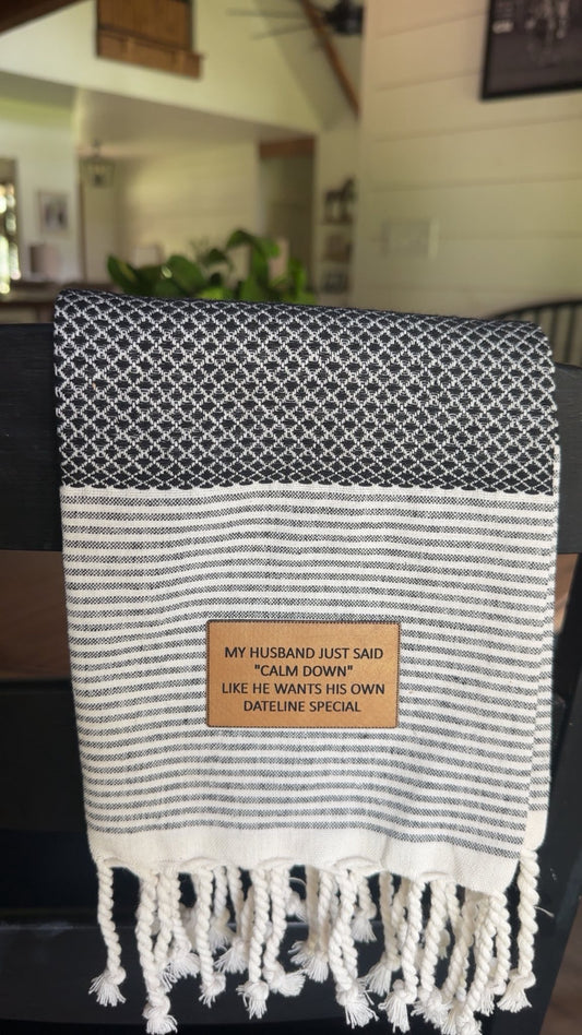 This Little Light of Mine Designs- Black/White Kitchen Towels