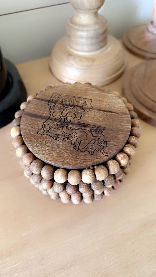 This Little Light of Mine Designs- Beaded Coasters