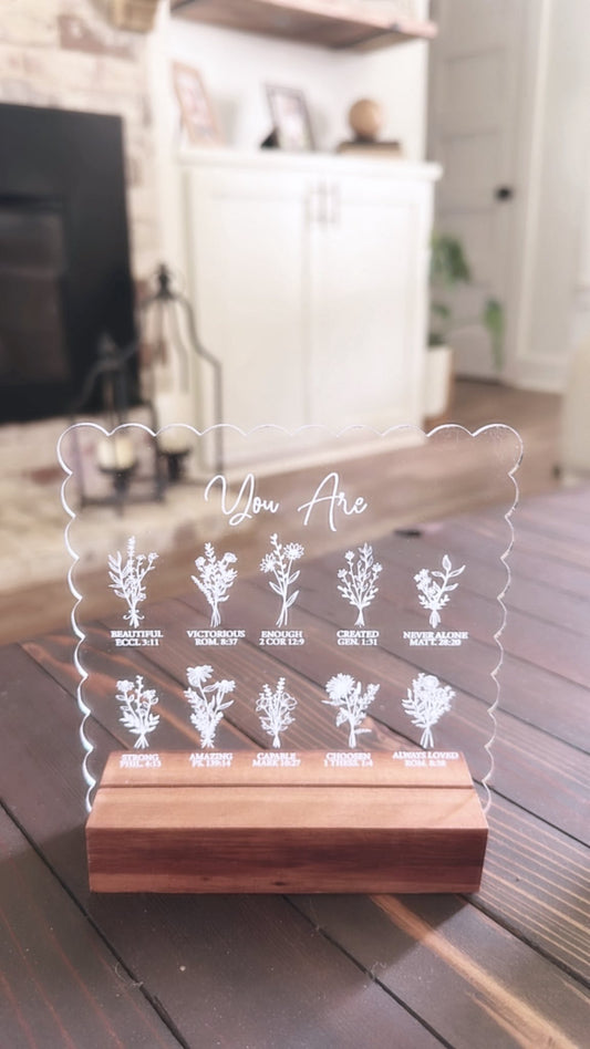 This Little Light of Mine Designs- Acrylic Sign with Wood