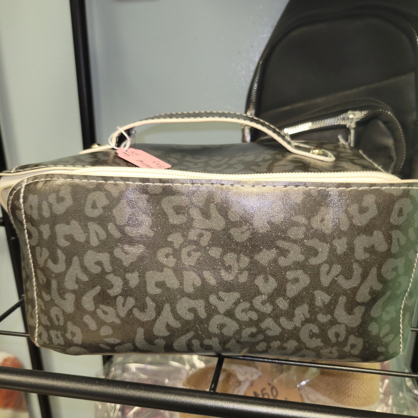 Saving Grace Tee Co-   black leopard print makeup bag