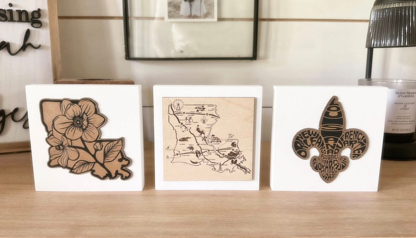 This Little Light of Mine Designs- 5x5 Wooden Block