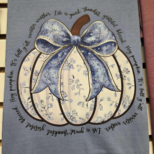 Saving Grace Tee Co- Blue Pumpkin Tee