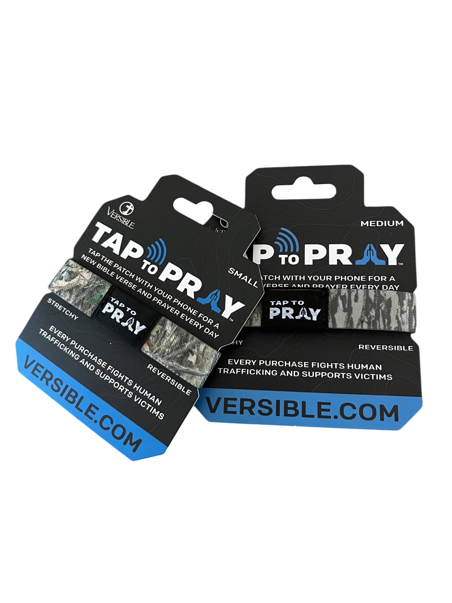 Versible - Tap To Pray™ Wristbands - Forest & Tree Bark Camo