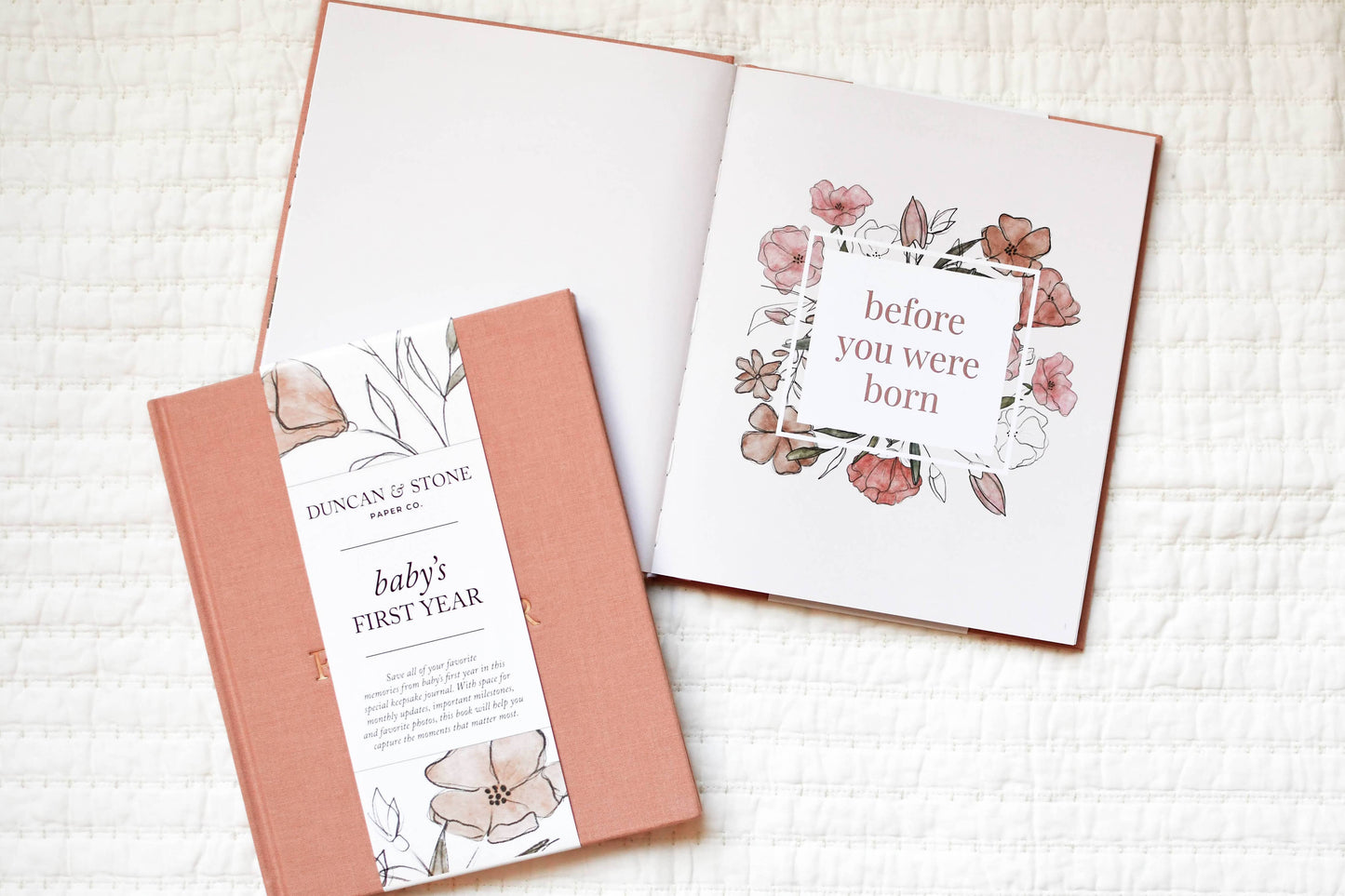 Duncan & Stone Paper Co. - Baby's First Year Memory Book & Photo Album | Mother's Day