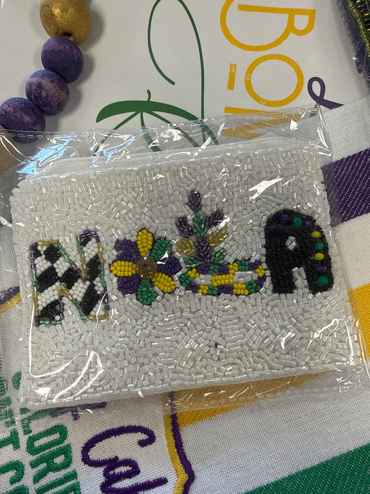 Nola beaded coin purse
