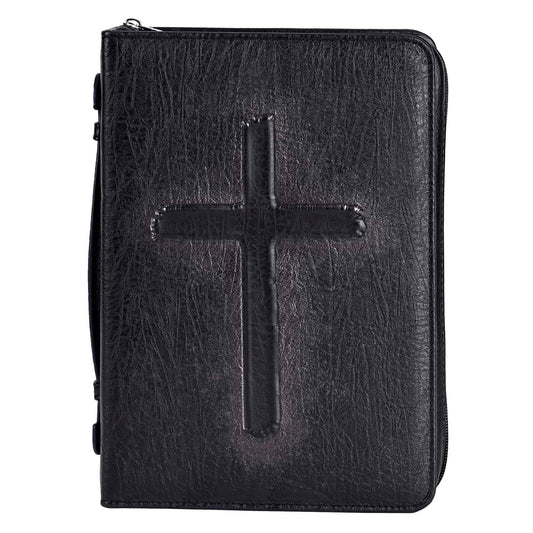 Magnolia - White Dove Bible Case Vintage Cross Black Large
